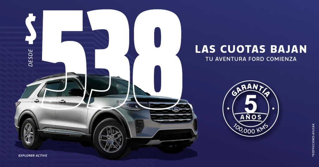 Promoción de Julio - Tu ford Everest, Territory, Ranger y Explorer en cuotas